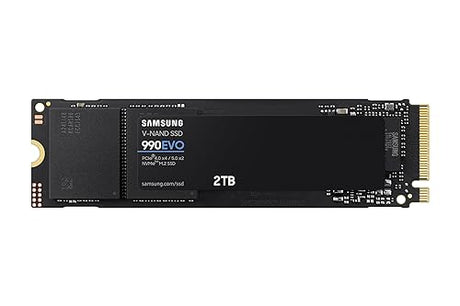 SAMSUNG 990 EVO SSD 2TB, PCIe 5.0 x2 M.2 2280, Speeds Up-to 5,000MB/s, Upgrade Storage for PC/Laptops, HMB Technology and Intelligent Turbowrite (MZ-V9E2T0B/AM) 2 TB