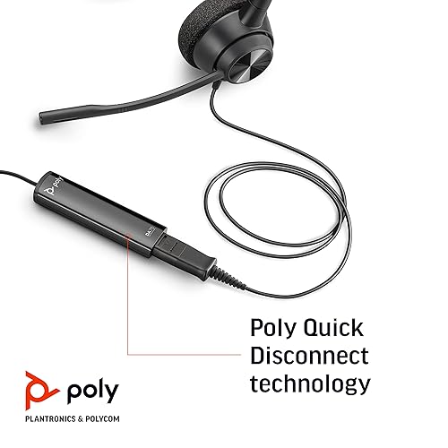 Poly - DA75 USB-A/USB-C digital adapter (Plantronics) - Works with Poly Call Center Quick Disconnect (QD) Headsets - Acoustic Hearing Protection -Works with Avaya, Genesys,&Cisco call center platforms