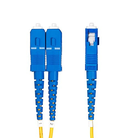StarTech.com 50m (164ft) LC to SC (UPC) OS2 Single Mode Duplex Fiber Optic Cable, 9/125, 100G, LSZH Fiber Jumper Cord