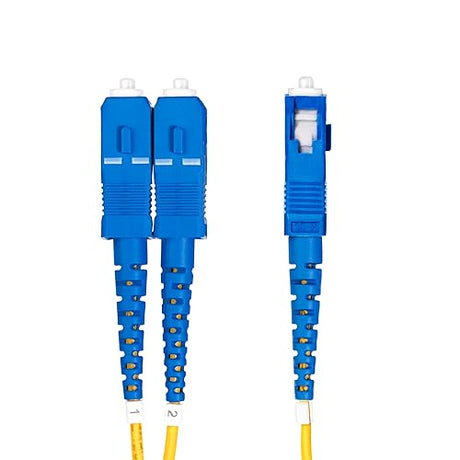 StarTech.com 2m (6.6ft) LC to SC (UPC) OS2 Single Mode Duplex Fiber Optic Cable, 9/125µm, 100G, LSZH Fiber Patch Cord