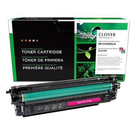 Clover Remanufactured Extended Yield Toner Cartridge Replacement for HP CF363X | Magenta