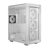 XPG Battlecruiser II Mid-Tower ATX PC Gaming Case: Exoskeleton-Driven, Futuristic Aesthetics, Efficient Airflow, 420mm Radiator Support, GPU Holder, Cable Management, White (BATTLECRUISERIIST-WHCWW)