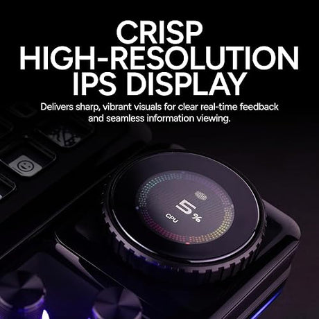 Cooler Master MasterHUB Encoder Dial with IPS Display: Freeform 2.0 Modular Platform - Scene Switching, Volume Control, Clock, Timer, and Endless Creative Possibilities