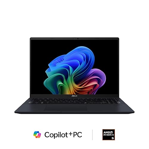 ASUS Vivobook 16 Laptop, Copilot+ PC, 16” WUXGA 60Hz Display, AMD Ryzen AI 5 340 with XDNA NPU, AMD Radeon Graphics, 16GB RAM, 512GB SSD, Quiet Blue, M1607KA-DS54 16” | AI 5 340