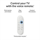 Google Chromecast with Google TV (4K)- Streaming Stick Entertainment with Voice Search - Watch Movies, Shows, and Live TV in 4K HDR - Snow Snow Google Chromecast + TV 4K