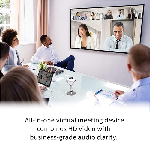 j5create 360 Degree All Around Meeting Webcam - 1080P HD Video Conference Camera with High Fidelity Microphone, USB-C | for Video Conferencing, Online Classes (JVCU360)