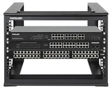 Intellinet 6U 19 2 Post Open Frame Server Wall Mount Rack - 180 Degree Gate Swing, Flatpacked, Antistatic Powder Coated Steel – for IT Network Equipment & AV Devices – 3 Yr Mfg Warranty – 716178 6U 2 Post - Flatpacked