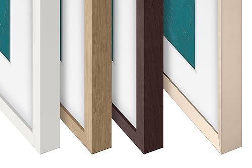 SAMSUNG 55-inch The Frame Customizable Bezel Modern Teak (VG-SCFA55TKBZA0 [Canada Version] (2021-2025 Compatible) 55 Inch Modern Teak Wood
