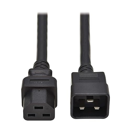 Tripp Lite C20 to C21 Power Extension Cord, 6 Feet / 1.8 Meters, 20 Amps, 250 Volts, 12 AWG, Heavy Duty Jacket, Black, IEC-320-C20 to IEC-320-C21, Manufacturer's Warranty (P035-006)