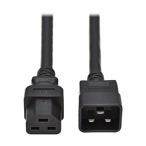 Tripp Lite C20 to C21 Power Extension Cord, 6 Feet / 1.8 Meters, 20 Amps, 250 Volts, 12 AWG, Heavy Duty Jacket, Black, IEC-320-C20 to IEC-320-C21, Manufacturer's Warranty (P035-006)
