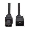 Tripp Lite C20 to C21 Power Extension Cord, 3 Feet / 0.9 Meters, 20 Amps, 250 Volts, 12 AWG, Heavy Duty Jacket, Black, IEC-320-C20 to IEC-320-C21, Manufacturer's Warranty (P035-003)