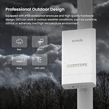 Tenda OS3 Wireless Bridge,5km+ PtP Point to Point Wireless Bridge Outdoor,5.8GHz AC867 CPE (2 Pack),12dBi Antennas,4 Fast Ethernet LAN Ports,Passive PoE Powered,IP65 Weatherproof,Plug&Play
