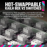 Cooler Master MK770 Macaron Teclado mecánico inalámbrico RGB para Juegos, Kailh Box V2 interruptores Blancos, Estructura de Junta, Intercambiable en Caliente, Bluetooth|2.4GHz, Esfera táctil de 3