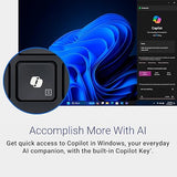 Dell KB525C Wired Collaboration Keyboard - USB-C & USB-A Versatile connectivity, 15 Programmable Shortcuts Keys, Collaboration Keys - Zoom & Microsoft Teams, Copilot Key, Silent Keys - Black