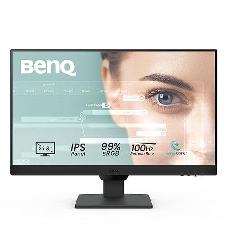 BenQ GW2490 Computer Monitor 24 FHD 1920x1080p | IPS | 100 Hz | Eye-Care Tech | Low Blue Light | Anti-Glare | Adaptive Brightness | Tilt Screen | Built-in Speakers | DisplayPort | HDMI | VGA