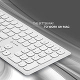 ALOGIC Echelon USB-C Rechargeable Wireless Keyboard for macOS | Keyboard with Numeric Keypad, Wireless, Bluetooth, Rechargeable. Works with Mac