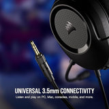 Corsair HS35 v2 Multiplatform Wired Gaming Headset – Flexible Omni-Directional Microphone – Universal 3.5mm Connection – PC, Mac, PS5, PS4, Xbox, Nintendo Switch, Mobile – Red v2 Stereo Red