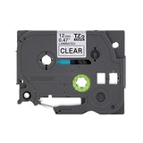 Brother Genuine TZe-131 Black on Clear Laminated Tape for TZe-Compatible P-Touch Label Makers, 12 mm Wide x 8 m Long