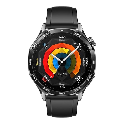 HUAWEI Watch GT 5 46mm Smartwatch, up to 14 Days Battery Life, All New Running and Cycling Sports Smart Watch, Sharp Edged Design, Black. Buy one to get a Free FreeBuds SE2, While Supplies Last. GT5 46mm Black