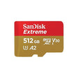 SanDisk 512GB Extreme microSDXC UHS-I Memory Card with Adapter - Up to 190MB/s, C10, U3, V30, 4K, 5K, A2, Micro SD Card - SDSQXAV-512G-GN6MA 512GB Memory Card Only