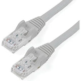 StarTech.com Cat6 Patch Cable – 9 ft – Gray Ethernet Cable – Snagless RJ45 Cable – Ethernet Cord – Cat 6 Cable – 9ft (N6PATCH9GR) Gray 9 ft / 2.74 m