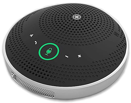 YAMAHA YVC-200 Portable USB & Bluetooth Speakerphone, Hold Meetings Anywhere, Noise Reducing Conference Phone with 10-Hour Rechargeable Battery Life Black