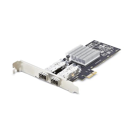 StarTech.com 2-Port GbE SFP Network Card, PCIe 2.0 x1, Intel I350-AM2 2X 1GbE Controller, 1000BASE Copper/Fiber Optic, Dual-Port Gigabit Ethernet NIC, Desktop/Server Backplanes (P021GI-NETWORK-CARD)