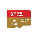 SanDisk 1TB Extreme microSDXC UHS-I Memory Card with Adapter - Up to 190MB/s, C10, U3, V30, 4K, 5K, A2, Micro SD Card- SDSQXAV-1T00-GN6MA 1TB Memory Card Only