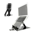 R-Go Riser Duo Tablet and Laptop Stand, 2 in 1 Dual Stand, Ergonomic, Ultra-Thin Aluminum, Adjustable Portable, for 10-22 MacBook/Air Pro/Dell XPS/Lenovo/Tablet, Support up to 11ibs, Black