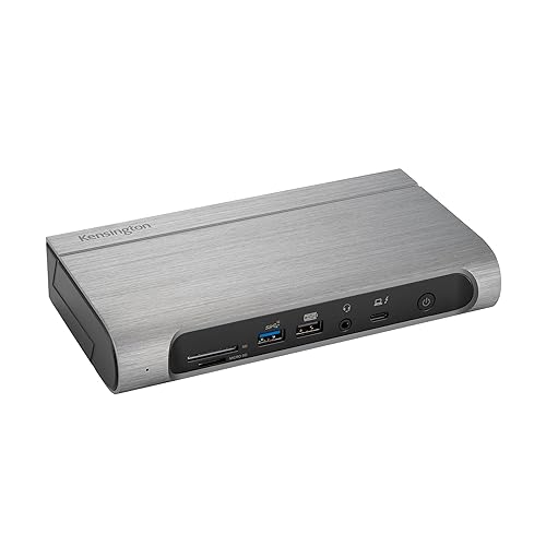 Kensington SD5800T Thunderbolt 4 and USB4 Quad 4K Display Docking Station, 98W Charging, 2 x HDMI, 2 x DP, 2.5G Ethernet, Card Readers, for Windows/masOS (K32856NA) Display: Quad HDMI+DP