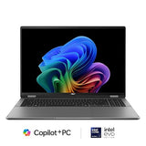 ASUS Vivobook 16 Flip Laptop, Copilot+ PC, 16” OLED 3K 120Hz Touch Display, Intel® Core™ Ultra 7 256V, Intel® Arc™ Graphics, 16GB Memory, 512GB SSD, Matte Gray, TP3607SA-DS74T OLED | Ultra 7