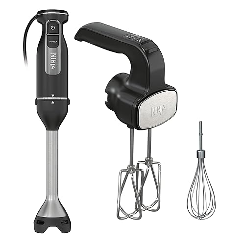 Ninja Foodi Power Mixer System Immersion Blender and Hand Mixer Combo White