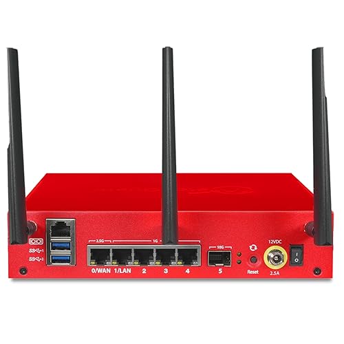 WatchGuard Firebox T145-W with 3 Year Standard Support - Wi-Fi 7 Firewall, 2.5Gb, 1Gb & SFP Ports, Enterprise Security for Retail & Branch Locations (WGT146003)