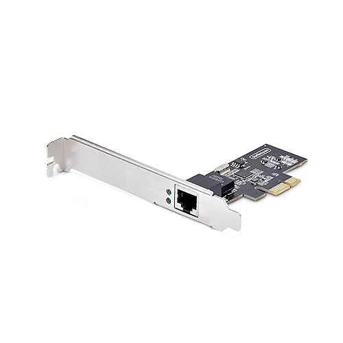 StarTech.com 1-Port 2.5Gbps PCIe Network Card, Computer Network Card, Intel I225-V, Multi-Gigabit Ethernet Interface Card