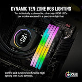 CORSAIR Vengeance RGB DDR5 RAM 32GB (2x16GB) 6400MHz CL32 Intel XMP iCUE Compatible Computer Memory - Black (CMH32GX5M2B6400C32) 32GB (2x16GB) Black