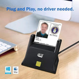 Adesso SCR-300 CAC Smart Card Reader Military USB Credit Card, for Windows, Mac, Laptop and PC