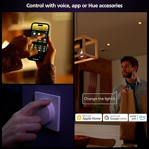 Philips Hue Being Ceiling Light, Black - White Ambiance, Smart, LED Light - Pack of 1 - Control with Hue App - Compatible with Alexa, Google Assistant, and Apple Homekit
