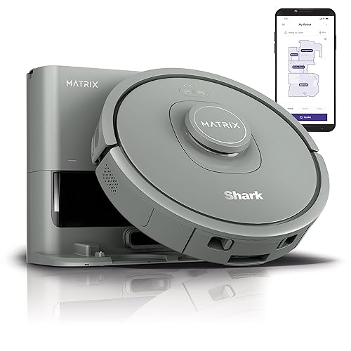 Shark RV2300SCA Matrix Self-Empty Robot Vacuum with No Spots Missed on Carpets and Hard Floors, Bagless 30-Day Capacity Base, Precision Home Mapping, Perfect for Pet Hair, Wi-Fi (Canadian Edition)