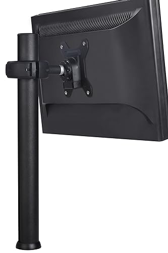 Atdec SD-DP-420 Spacedec Donut Pole Mount with Quick Release Mechanism and 75x75/100x100mm VESA Support, 16.5-Inch, Black Short