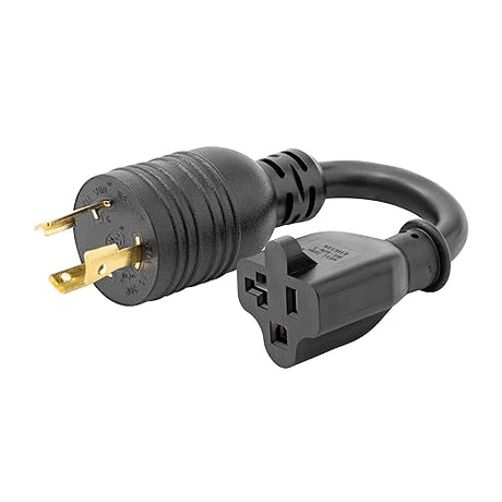 StarTech.com 6in (15cm) Heavy Duty Power Cord, NEMA L5-20P to NEMA 5-20R, AC Power Adapter Cable, 20A 125V, 12AWG, Heavy Gauge Power Cable - UL Listed (K31D-2U00-POWER-CORD)