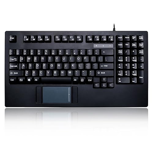 Adesso AKB-425UB - Easytouch Rackmount USB Touchpad Keyboard, Black