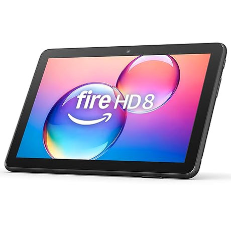 Amazon Fire HD 8 tablet (newest model), 8” HD Display, 3GB memory, 32GB, designed for portable entertainment, Black 32 GB Lockscreen Ad-Supported Black Fire HD 8