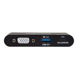 Tripp Lite USB-C Hub with 1080p VGA, USB-A, USB-C PD Charging (5A, 100W), Thunderbolt 3, DisplayPort Alt Mode, 5 Gbps, Black (U444-T6N-VUBC)