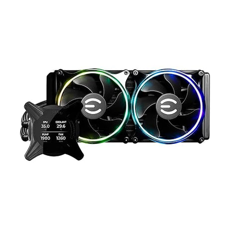 EVGA 400-HY-CX24-V1 Computer Cooling System Processor All-in-One Liquid Cooler 12 cm Black