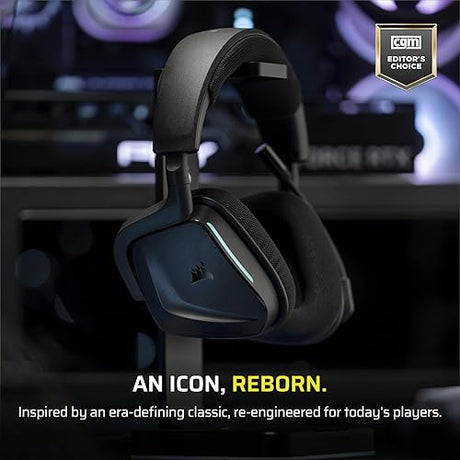 CORSAIR Void v2 Wireless Gaming Headset with Bluetooth for PC, PS5, PS4, Switch, Mobile – Dolby Atmos, 70 Hr Battery, Dual Wireless, Lightweight, Fast Charging – Carbon