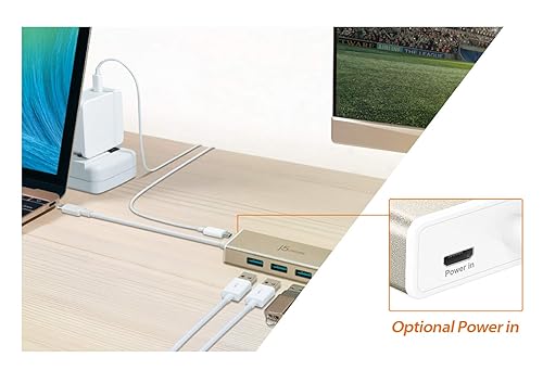 j5create USB 3.1 Type C to 3 USB 3.0 Hub with 4K HDMI Port (JCH451)