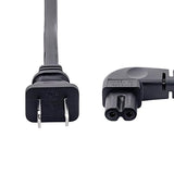 StarTech.com 3ft (1m) Laptop Power Cord, NEMA 1-15P to Right Angle C7, 7A 125V, 18AWG, Laptop Charger Cable, UL Listed