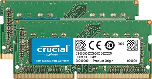 Crucial RAM 64GB Kit (2x32GB) DDR4 2666 MHz CL19 Memory for Mac CT2K32G4S266M 64GB Kit (2x32GB) 2666MHz