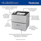 Brother HL-L8430CDWT Business Color Laser Printer with Dual Paper Trays, Low-Cost Printing, and Wireless Networking New HLL8430CDWT With Additonal Paper Tray (Current Model)