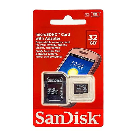 SanDisk microSDHC 32GB Flash Memory Card, Black, SDSDQM-032G-B35 (Retail Packaging)